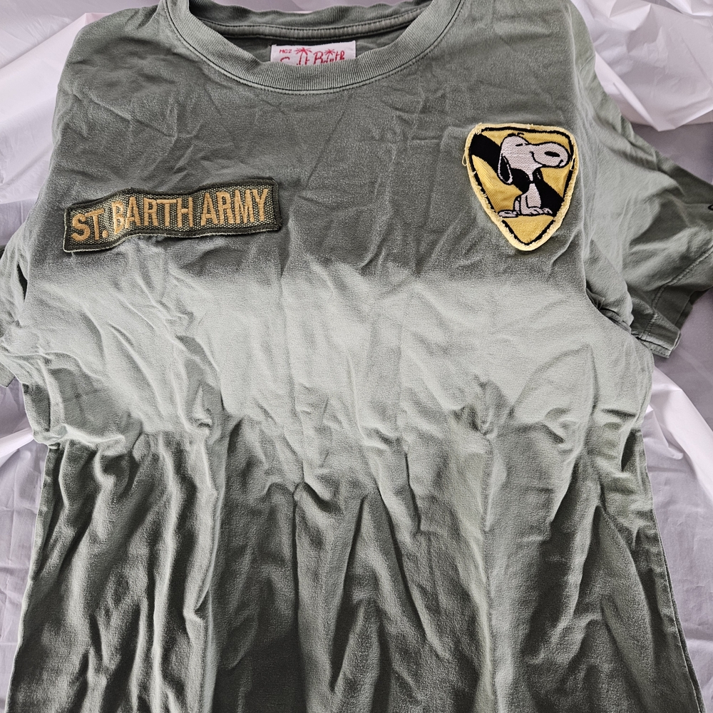 MC2 Saint Barth Army OliveGreen Short Sleeve Tee